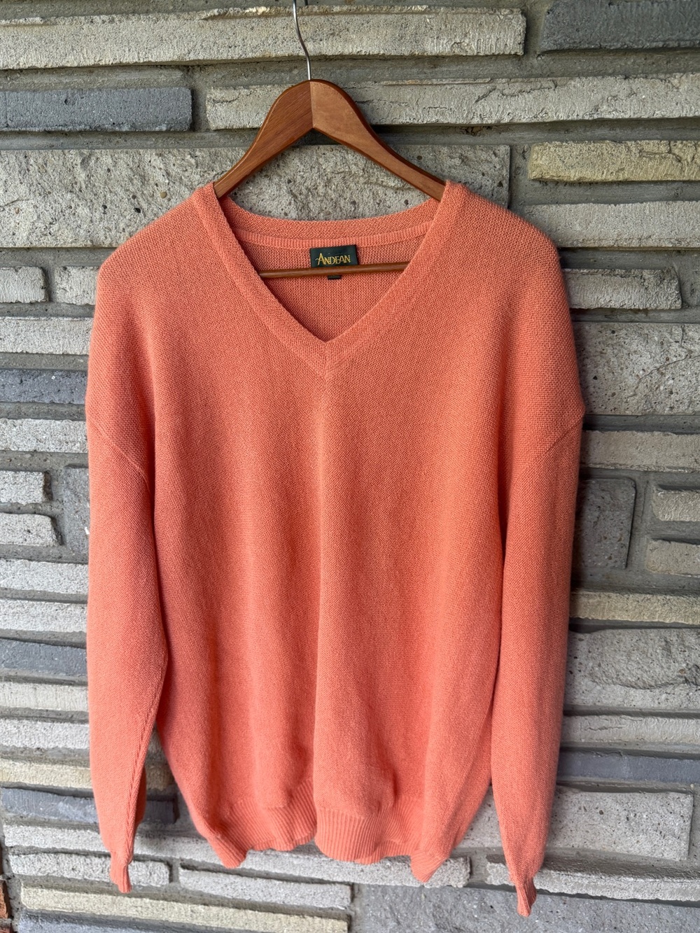 Vintage Peruvian 100% Alpaca V-Neck
